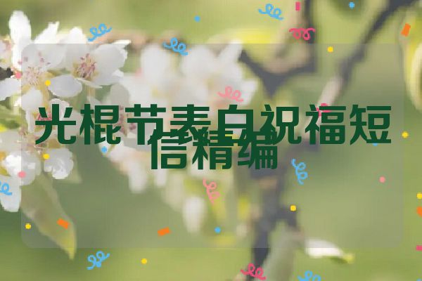 光棍节表白祝福短信精编