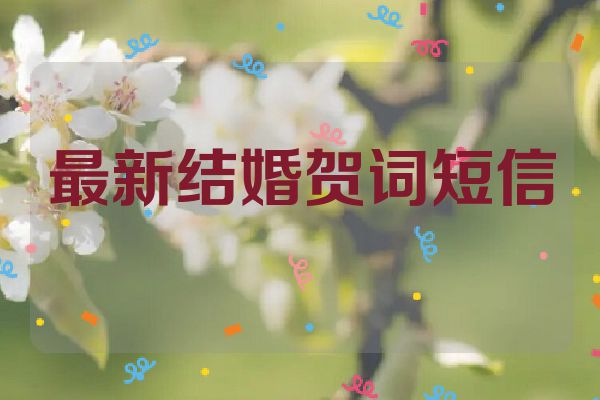 最新结婚贺词短信