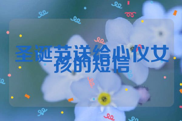 圣诞节送给心仪女孩的短信
