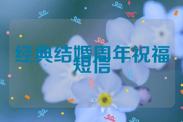 经典结婚周年祝福短信