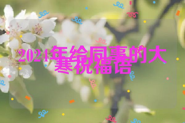 2024年给同事的大寒祝福语