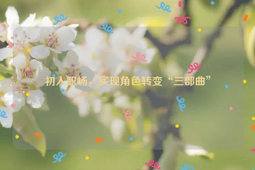 初入职场，实现角色转变“三部曲”