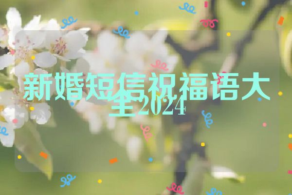 新婚短信祝福语大全2024