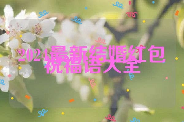 2024最新结婚红包祝福语大全