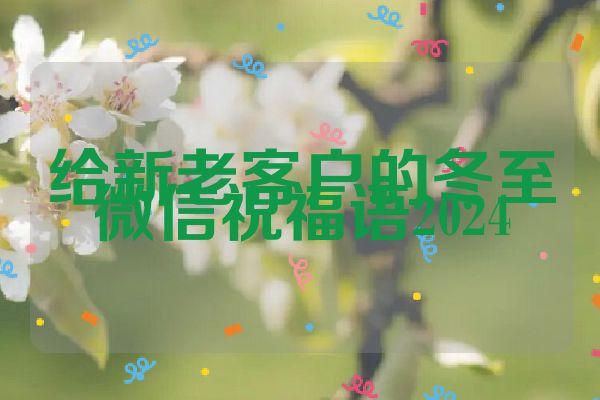 给新老客户的冬至微信祝福语2024