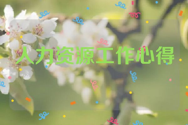 人力资源工作心得