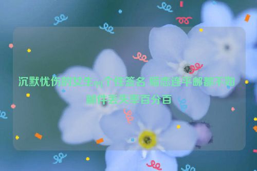 沉默忧伤的女生qq个性签名 暗恋连平邮都不如 邮件丢失率百分百