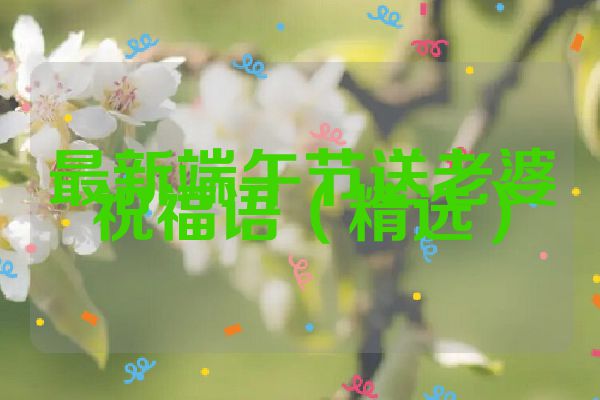 最新端午节送老婆祝福语(精选)