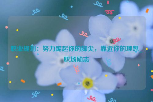 职业规划：努力踮起你的脚尖，靠近你的理想_职场励志