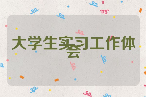 大学生实习工作体会