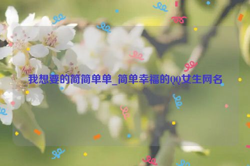 我想要的简简单单_简单幸福的QQ女生网名