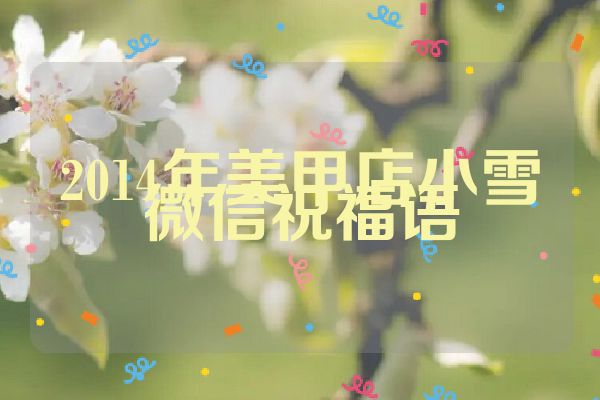2014年美甲店小雪微信祝福语