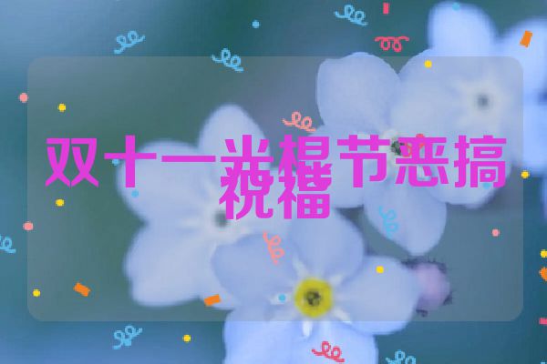 双十一光棍节恶搞祝福