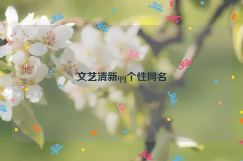 文艺清新qq个性网名