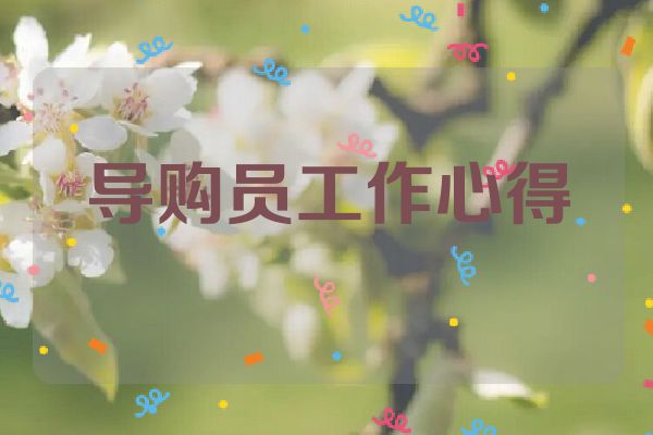 导购员工作心得