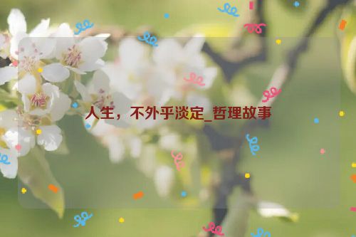 人生，不外乎淡定_哲理故事