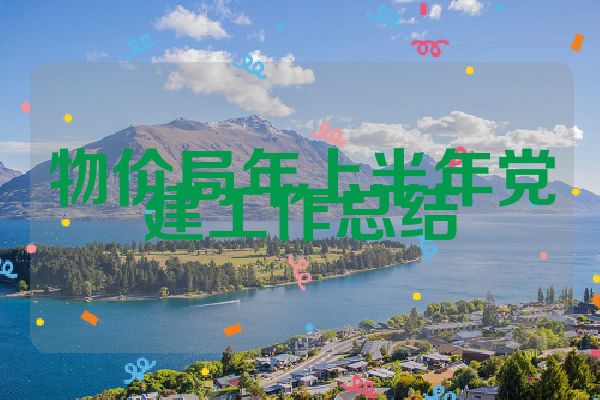 物价局年上半年党建工作总结