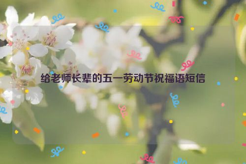 给老师长辈的五一劳动节祝福语短信