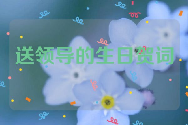 送领导的生日贺词