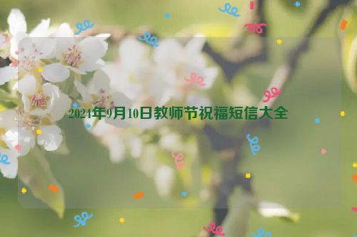 2024年9月10日教师节祝福短信大全