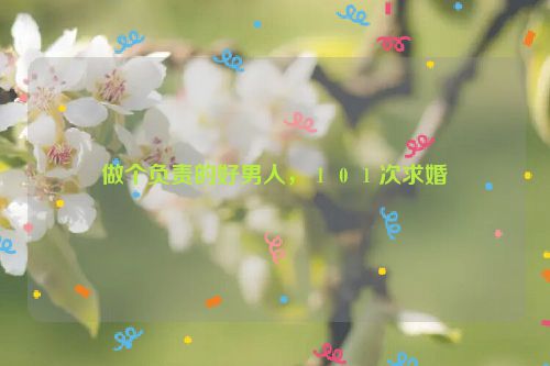 做个负责的好男人，１０１次求婚