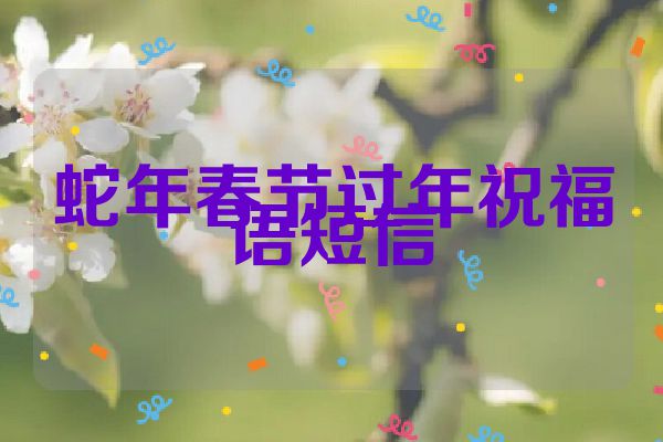蛇年春节过年祝福语短信