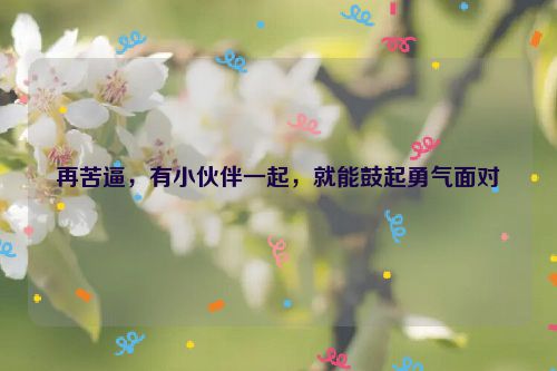 再苦逼，有小伙伴一起，就能鼓起勇气面对