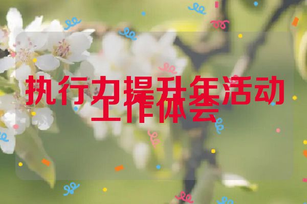 执行力提升年活动工作体会