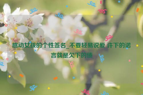 感动女孩的个性签名_不要轻易说爱 许下的诺言就是欠下的债