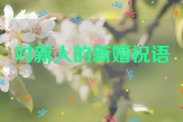 对新人的新婚祝语