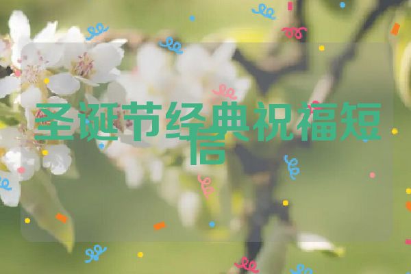圣诞节经典祝福短信