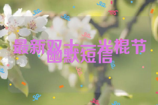 最新双十一光棍节幽默短信