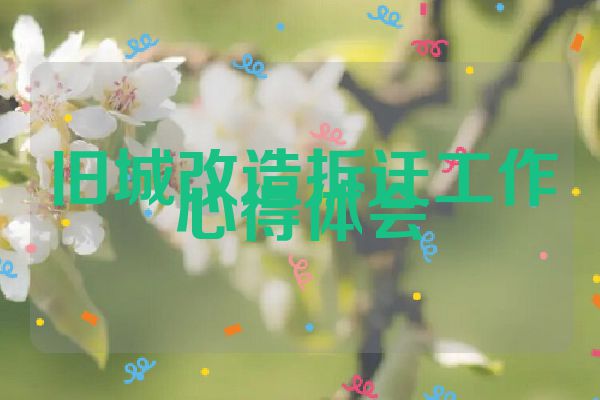 旧城改造拆迁工作心得体会