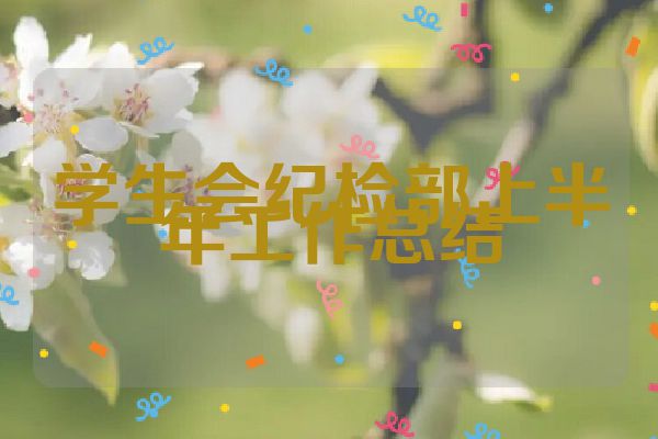 学生会纪检部上半年工作总结