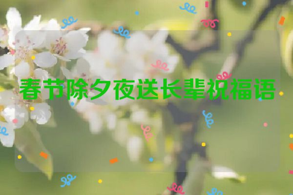 春节除夕夜送长辈祝福语