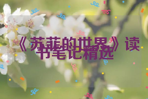 《苏菲的世界》读书笔记精选