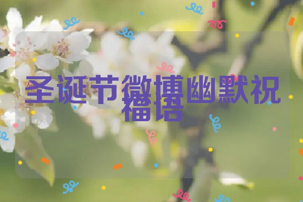 圣诞节微博幽默祝福语