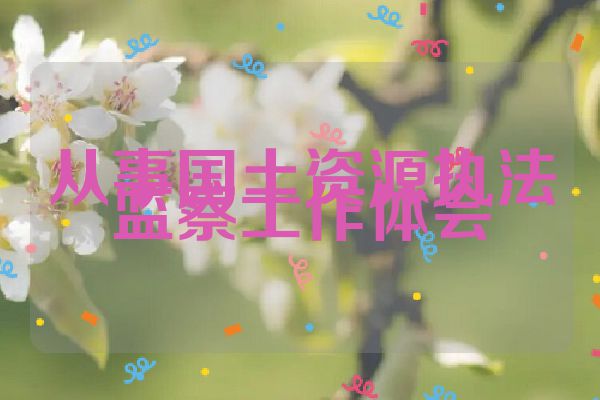 从事国土资源执法监察工作体会