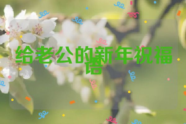 给老公的新年祝福语