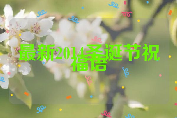 最新2014圣诞节祝福语