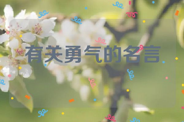 有关勇气的名言