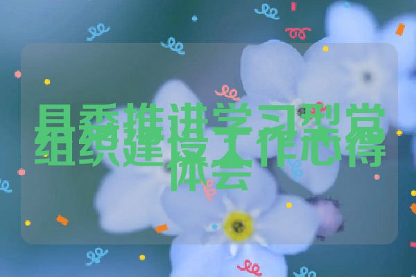 县委推进学习型党组织建设工作心得体会