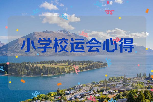 小学校运会心得
