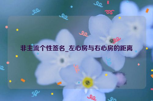 非主流个性签名_左心房与右心房的距离