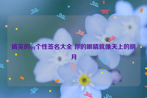 搞笑的qq个性签名大全 你的眼睛就像天上的明月