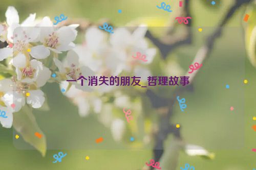 一个消失的朋友_哲理故事