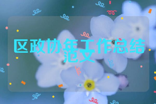 区政协年工作总结范文
