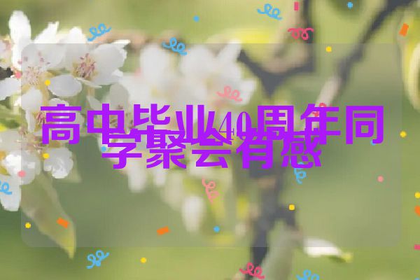 高中毕业40周年同学聚会有感