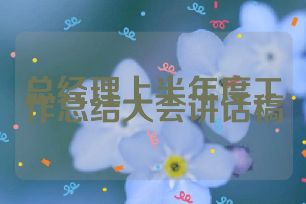 总经理上半年度工作总结大会讲话稿