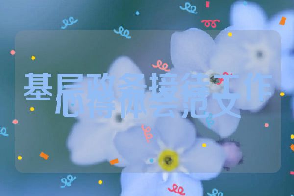 基层政务接待工作心得体会范文